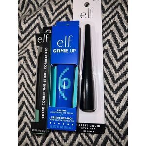 Elf Expert Liquid Liner, Elf Awakening Eye Cream, e.l.f. Color Correcting Stick,